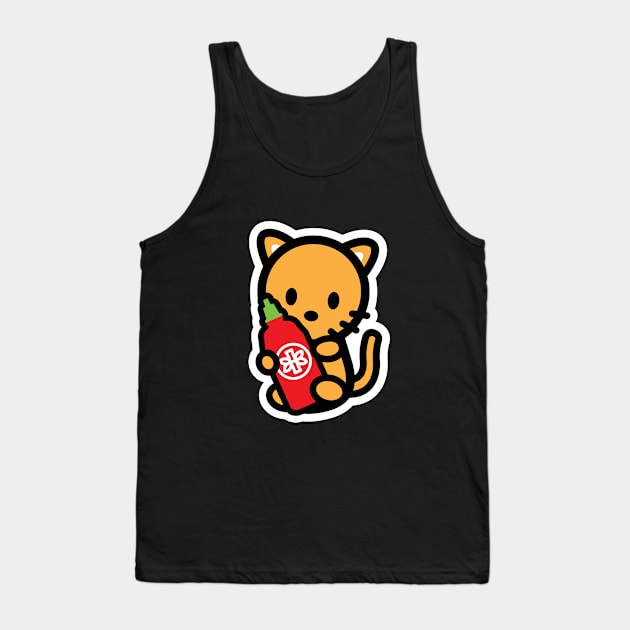 Cat Hot Sauce Kitten Pet Owner Animal Lover Tank Top by Bambu